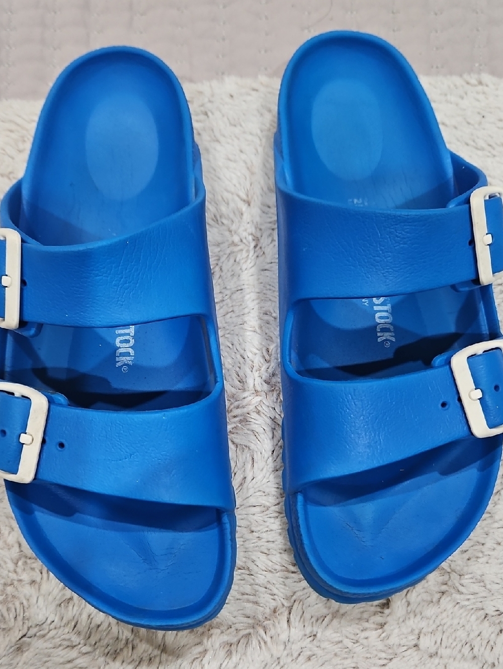 Birkenstock Blue Slip-On Sandals with Dual Straps